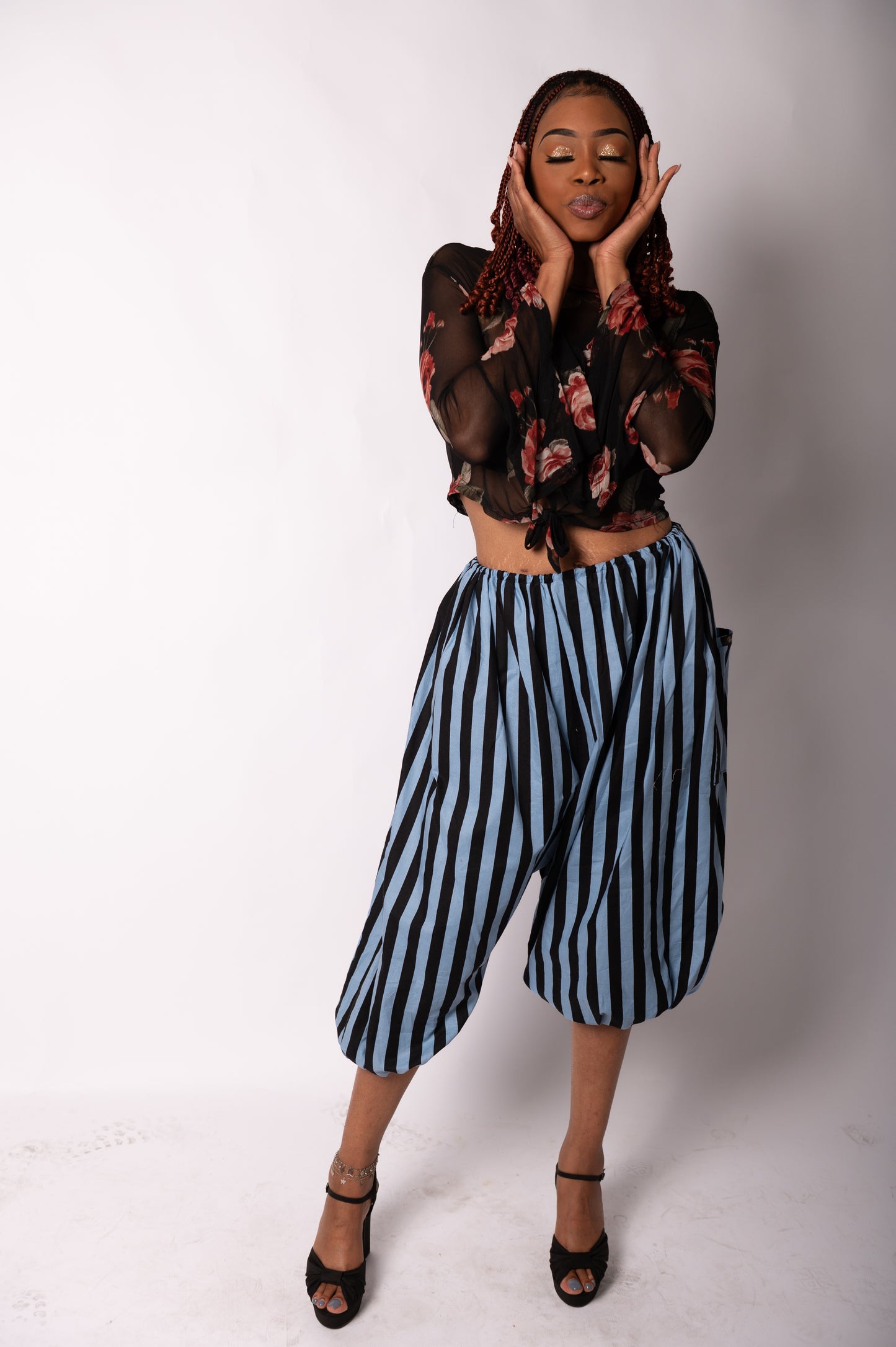 Light blue stripped pants