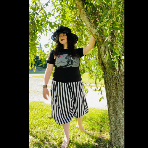 Black and White Striped Pants