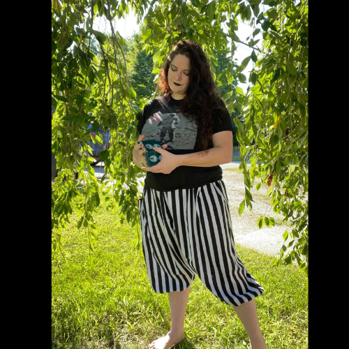 Black and White Striped Pants