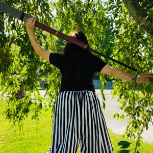 Black and White Striped Pants