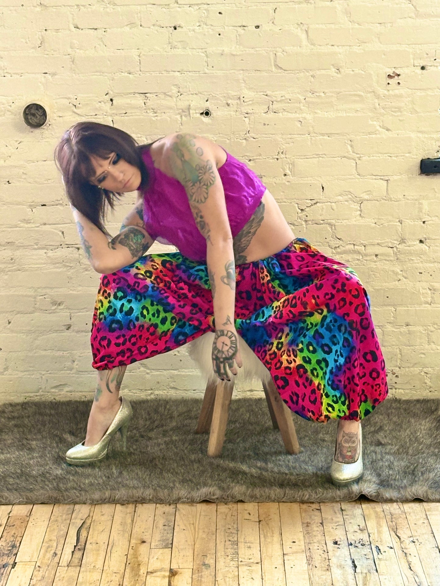 Electric Wild Leopard Pants- NEW