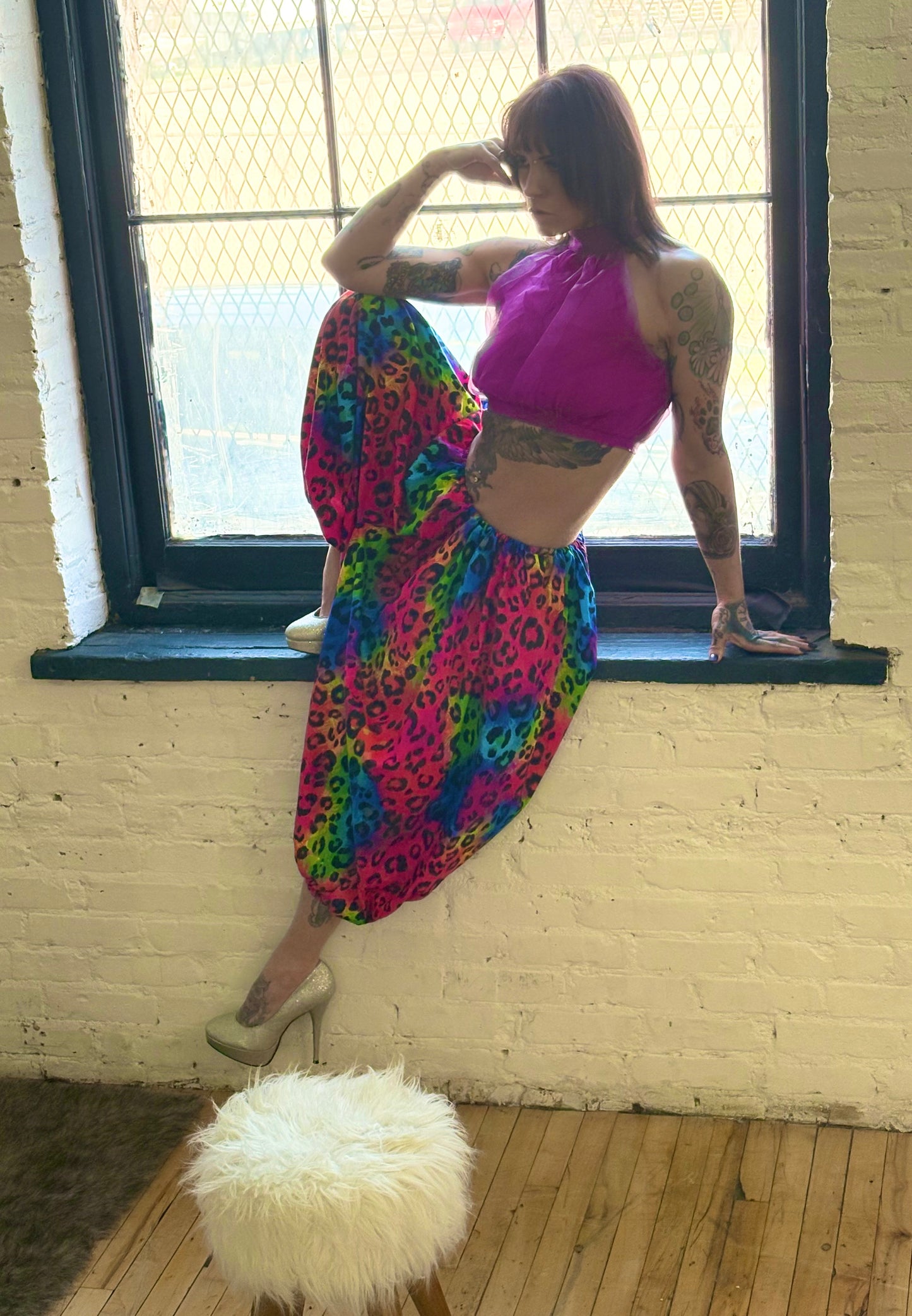 Electric Wild Leopard Pants- NEW