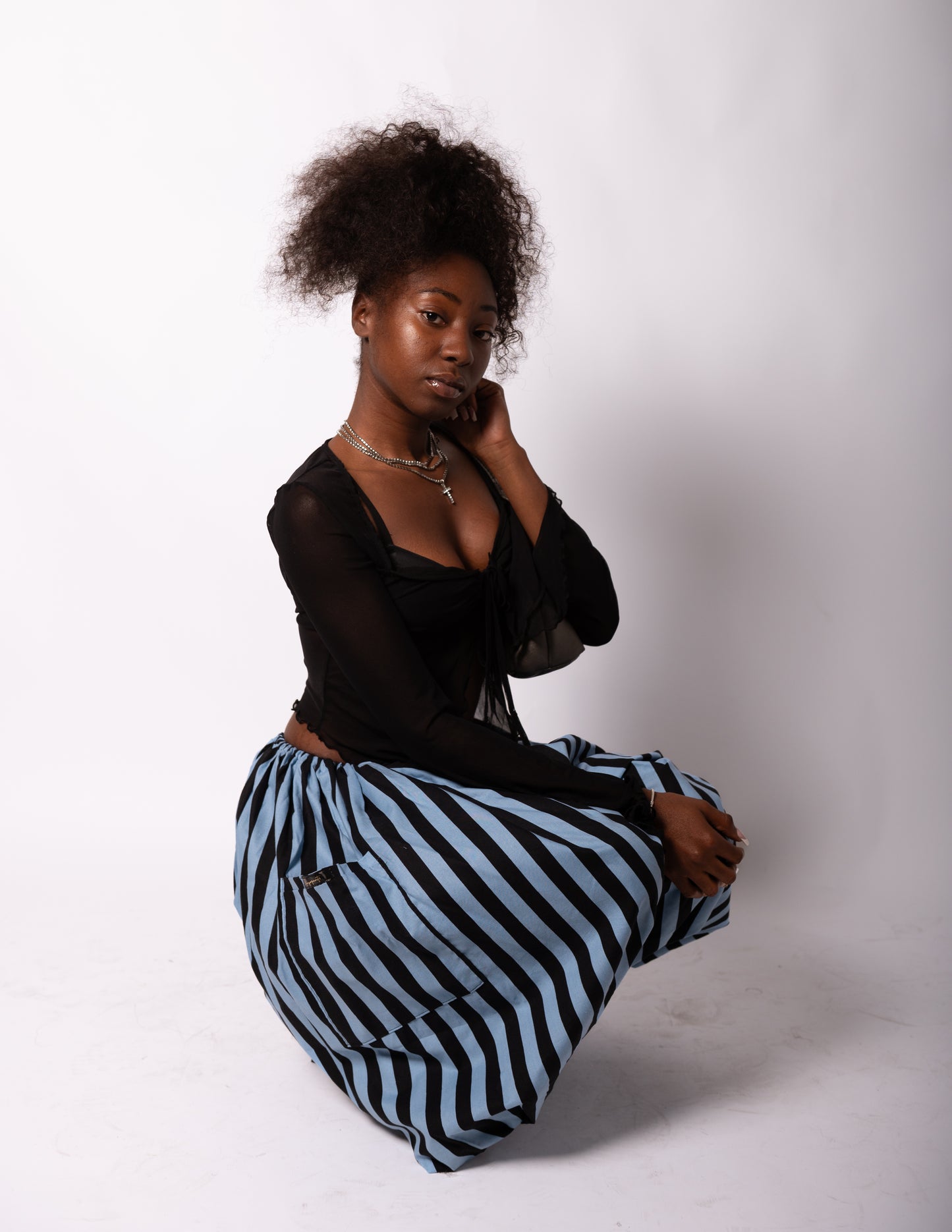 Light blue stripped pants