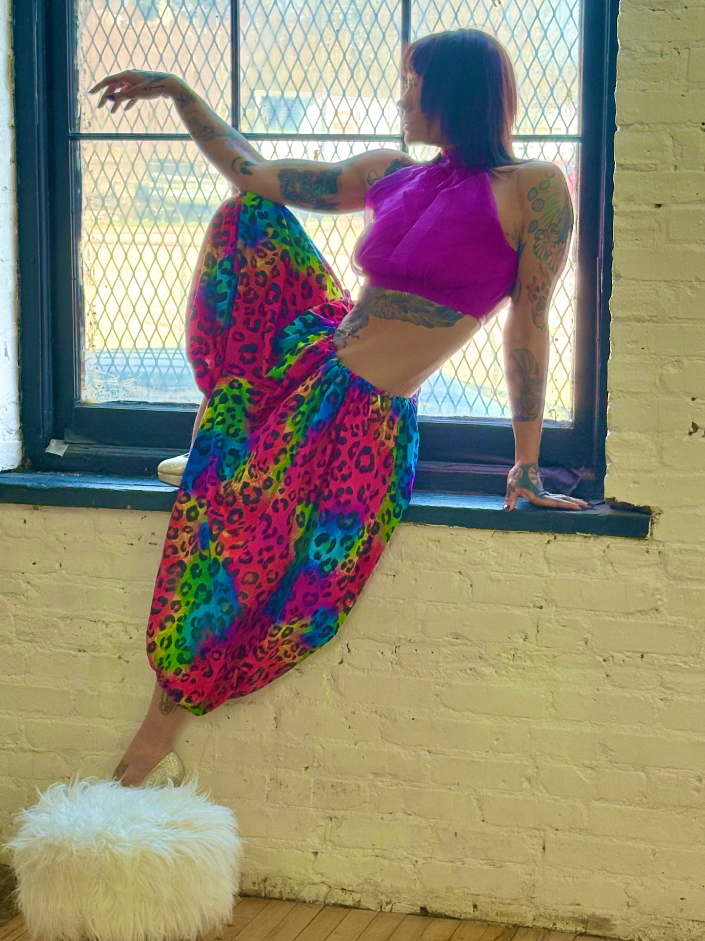 Electric Wild Leopard Pants- NEW