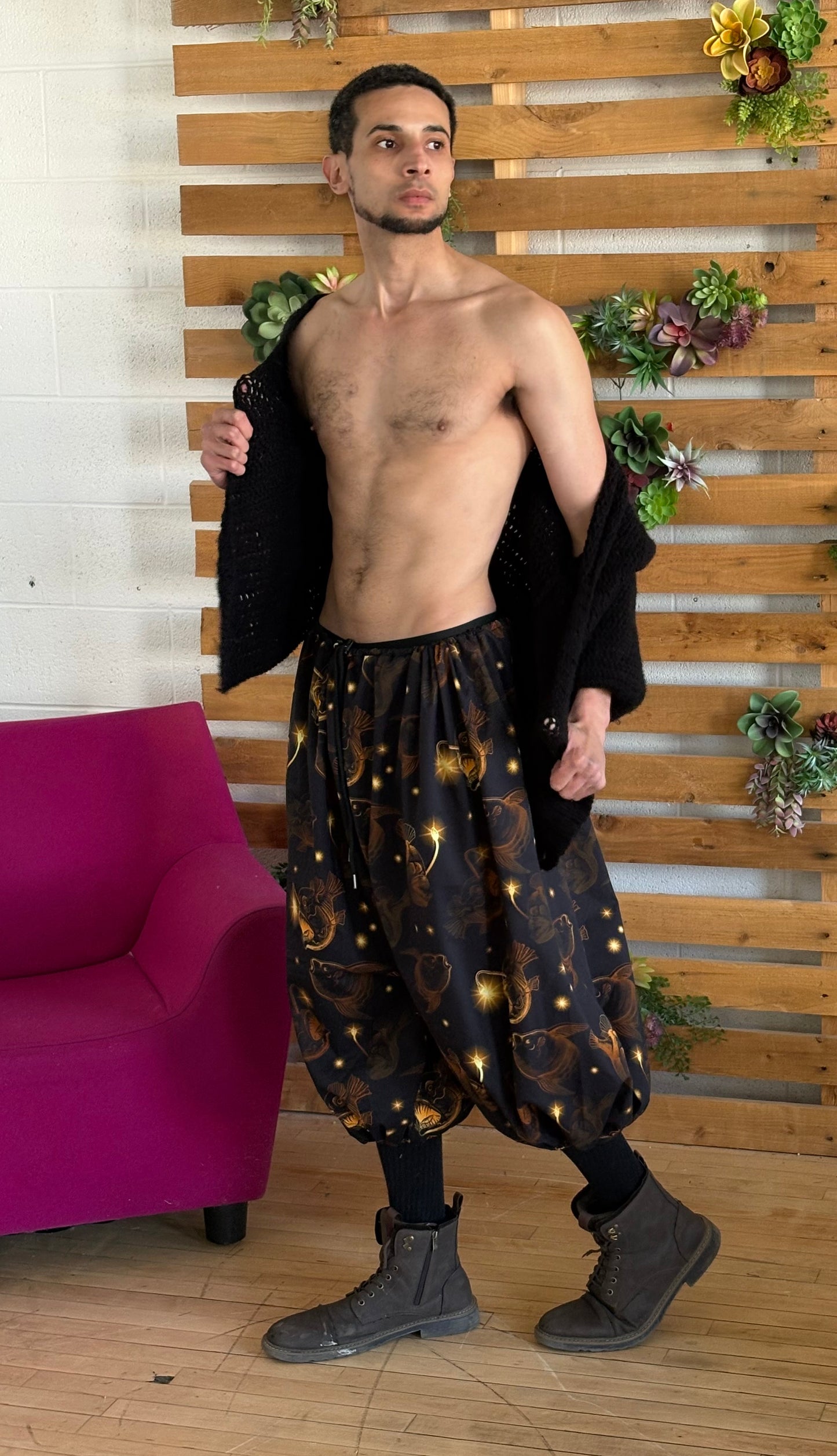 Midnight Glow Angler Fish Pants- NEW