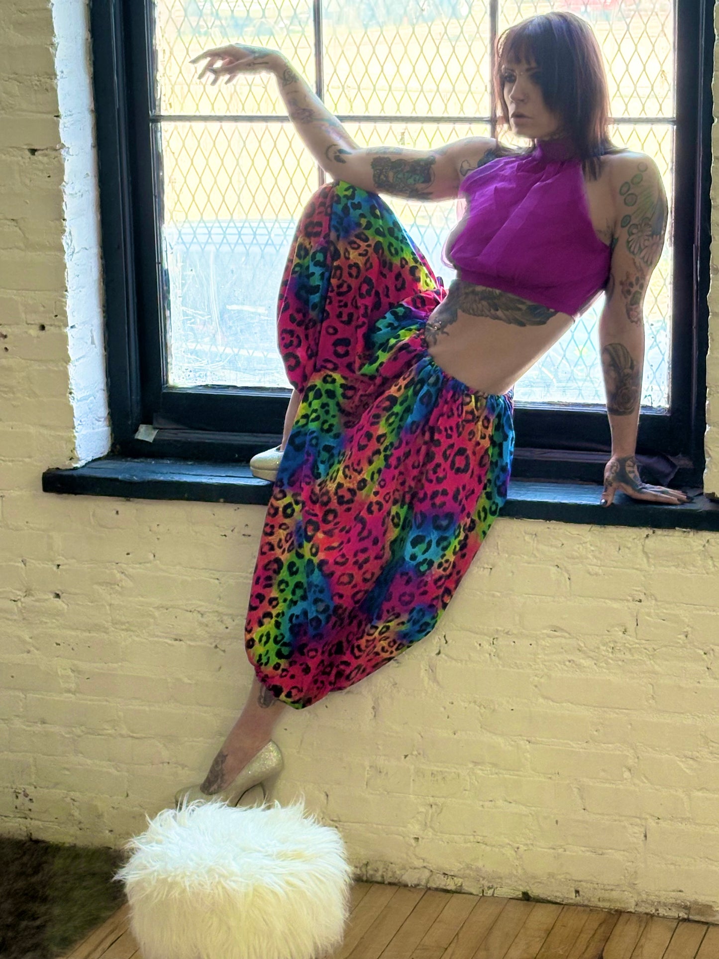 Electric Wild Leopard Pants- NEW