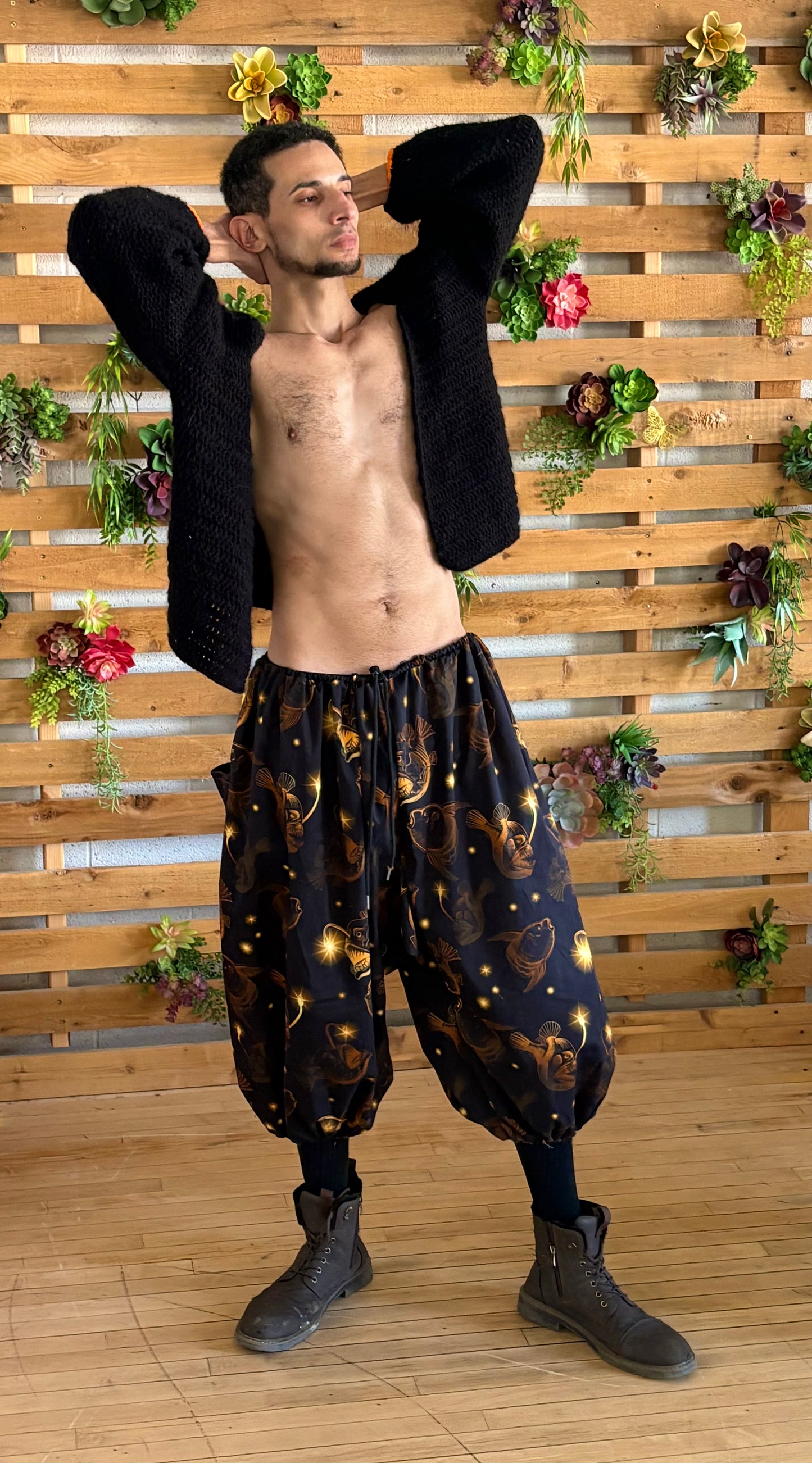 Midnight Glow Angler Fish Pants- NEW