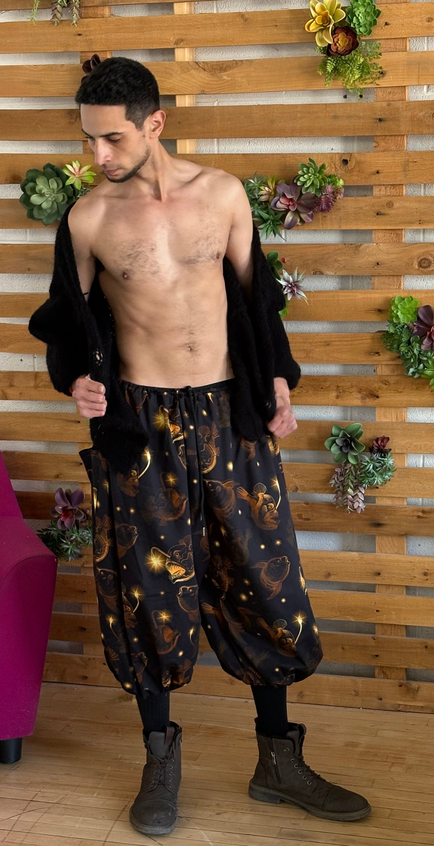 Midnight Glow Angler Fish Pants- NEW