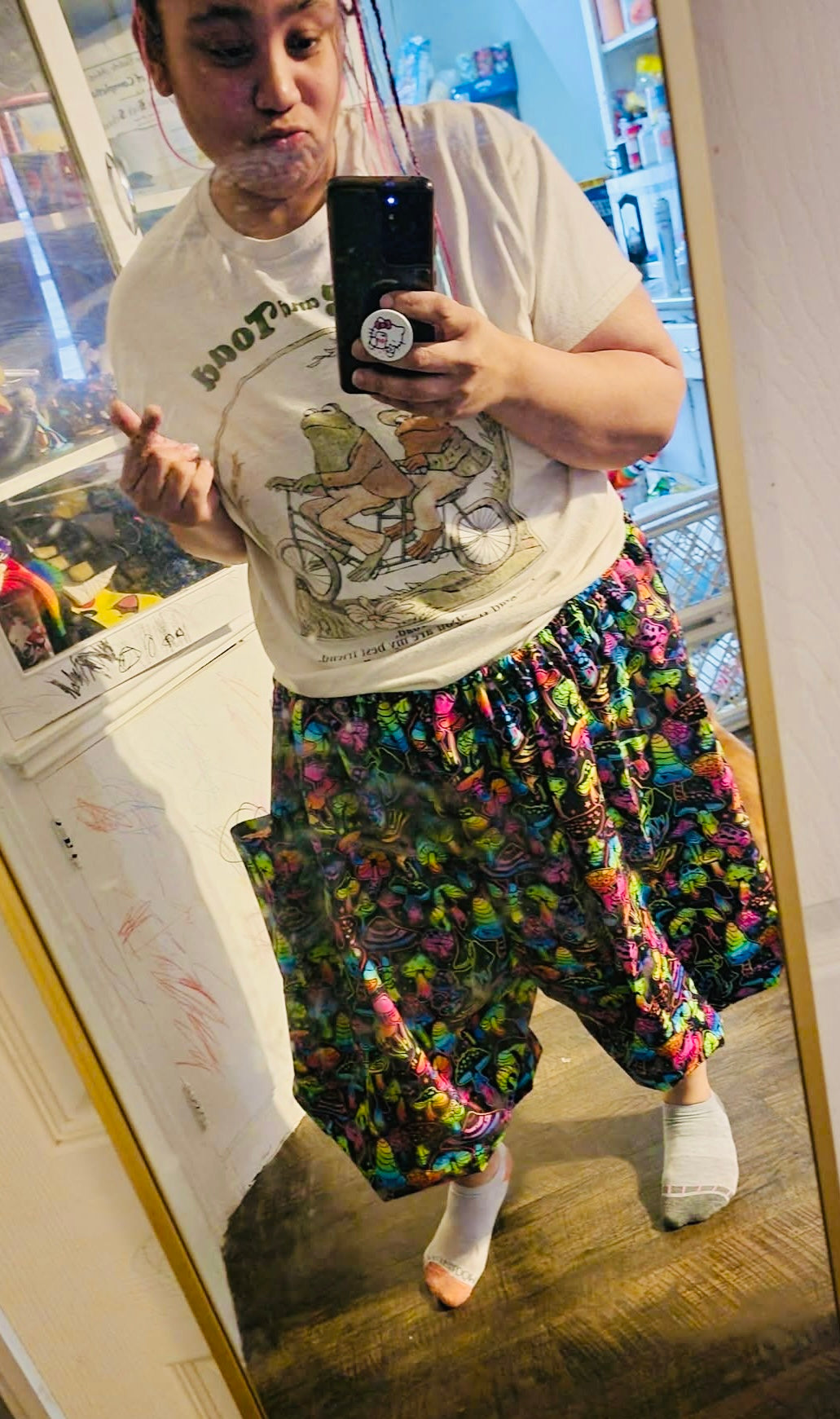 Cosmic Mushroom garden pants