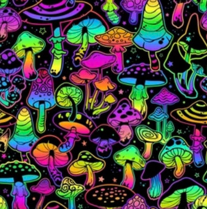 Cosmic Mushroom garden pants